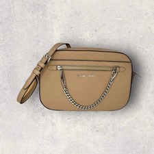 Michael Kors Tasche crossbody Umhängetasche Jet Set Item Beige Camel Leder NEU