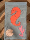Seahorse Coral & Shell Nautical / Beach Welcome Handmade Decorative Large Flag