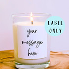 Personalised custom made candle label, custom candle label, personalised candle