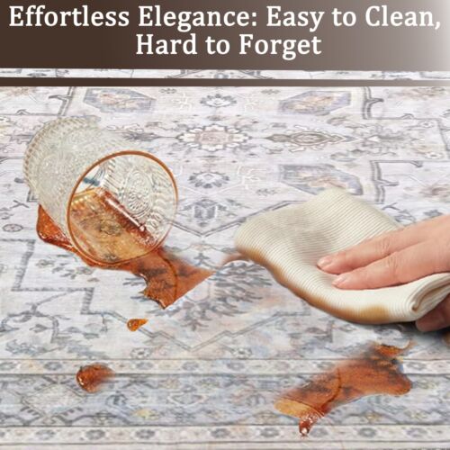 9x12 Rugs for Living Room, Machine Washable Area Dining Room Rugs - Picture 31 of 36