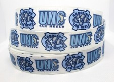 North Carolina Tar Heels 7/8" Grosgrain Ribbon YOUR CHOICE 5 or 10 Yards UNC