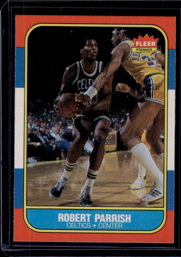 Set de basketball Fleer 1986 Break HOF Robert Parrish, #84, Nm