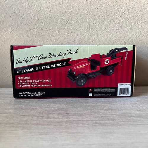 Texaco Buddy L 30-32 Auto Wrecking Truck 8” Stamped Steel Vehicle ERTL 2012 COA - Picture 2 of 12