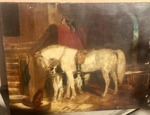 Details About Original George Morland 1763 1804 Signed O C Stable Interior Horse