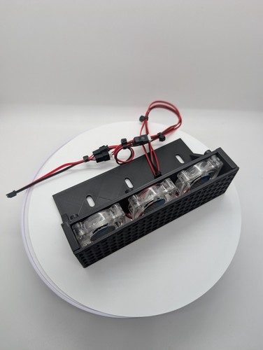 5.25 inch Fan Assembly fits optical drive bay with RGB lights vented hexagon sm. - Picture 2 of 5