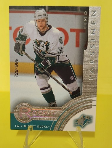2001-02 SPx #91 Timo Parssinen RC /999 Anaheim Mighty Ducks - Picture 1 of 2