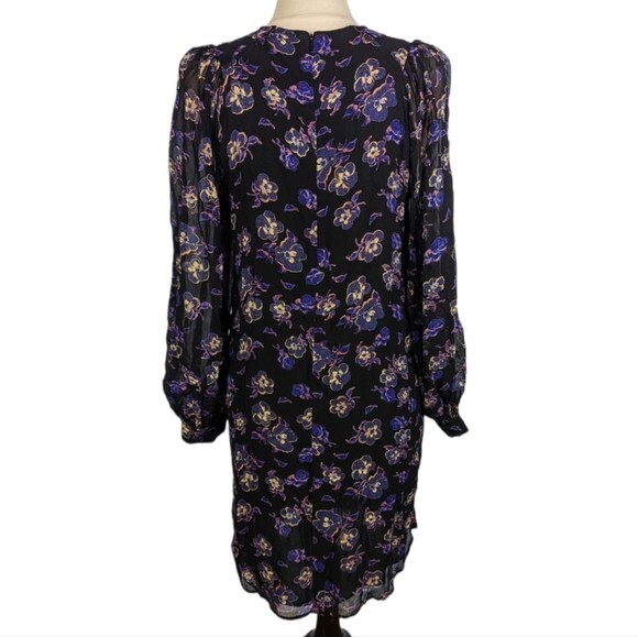 Ganni Printed Georgette Floral Mini Dress Size Me… - image 4