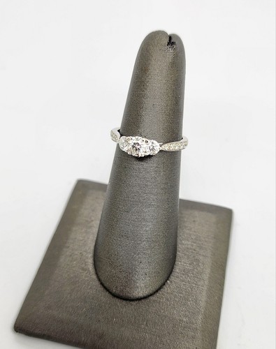 DESIGNER LEO BRIDAL 14K GOLD DIAMOND 0.85 CT ENGAGEMENT RING SIZE 6 - Picture 7 of 9