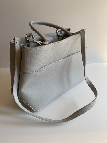 Witchery pale grey tote handbag VGC work office shoulder strap large - Picture 10 of 12
