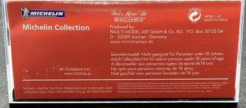 Minichamps 1/43 Panasonic Toyota TF105 Jarno Trulli Michelin Collection 912 Pcs. - Picture 4 of 4