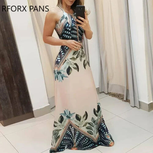 New Casuales Elegante De Verano Encaje Largos Vestidos Ropa De Moda Para Mujer - Picture 17 of 24