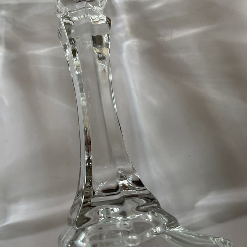 Heisey? Federal? Clear Glass 7" Single Light Candlestick Pair Vintage - Picture 10 of 18