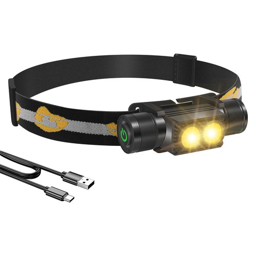 2X LED Headlamp Rechargeable Head Lamp Torch Headlight Light Flashlight Camping - Picture 2 of 21