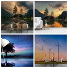 3D Trees River Landscape Self-adhesive Wallpaper Removable Wallpaper Wall Mural
