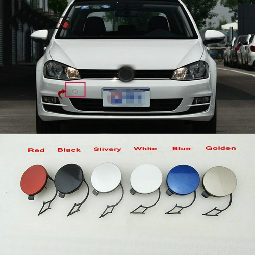 For VW Golf 7 MK7 2014-2017 Car Front Bumper Trailer Tow Hook Eye Cover Cap - Picture 3 of 7