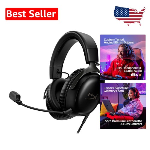 Comfort-First Cloud III Wired Gaming Headset with 53mm Drivers & Aluminum Frame
