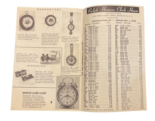 1959 Ralph Herman Clock House Catalog Coney Island Cuckoo Chime Wall 400 Day A1 - Picture 4 of 5