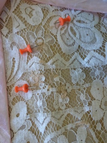Designer Helen Rose Vtg 50s 60s Ivory Lace 2-Tier Scallop Romance Maxi Dress S/M - Picture 22 of 24