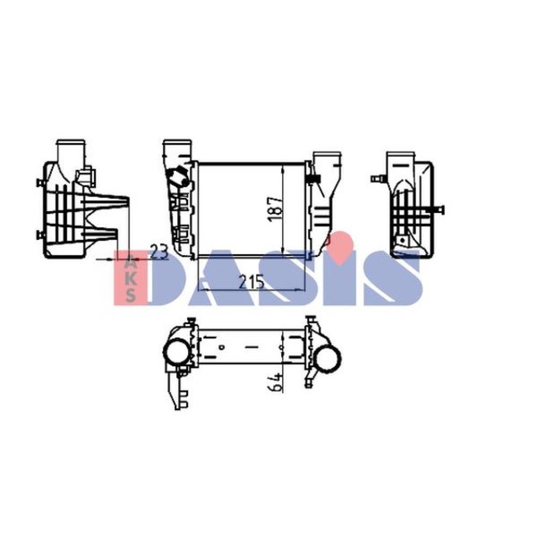 LadeluftküHler FüR Audi A4 Avant 8ED B7 8E5 B6 8H7 8HE 8EC 047027N-image