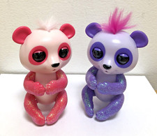 WowWee Fingerlings Panda Purple Baby Beanie  Polly Glitter Interactive Pet Toys