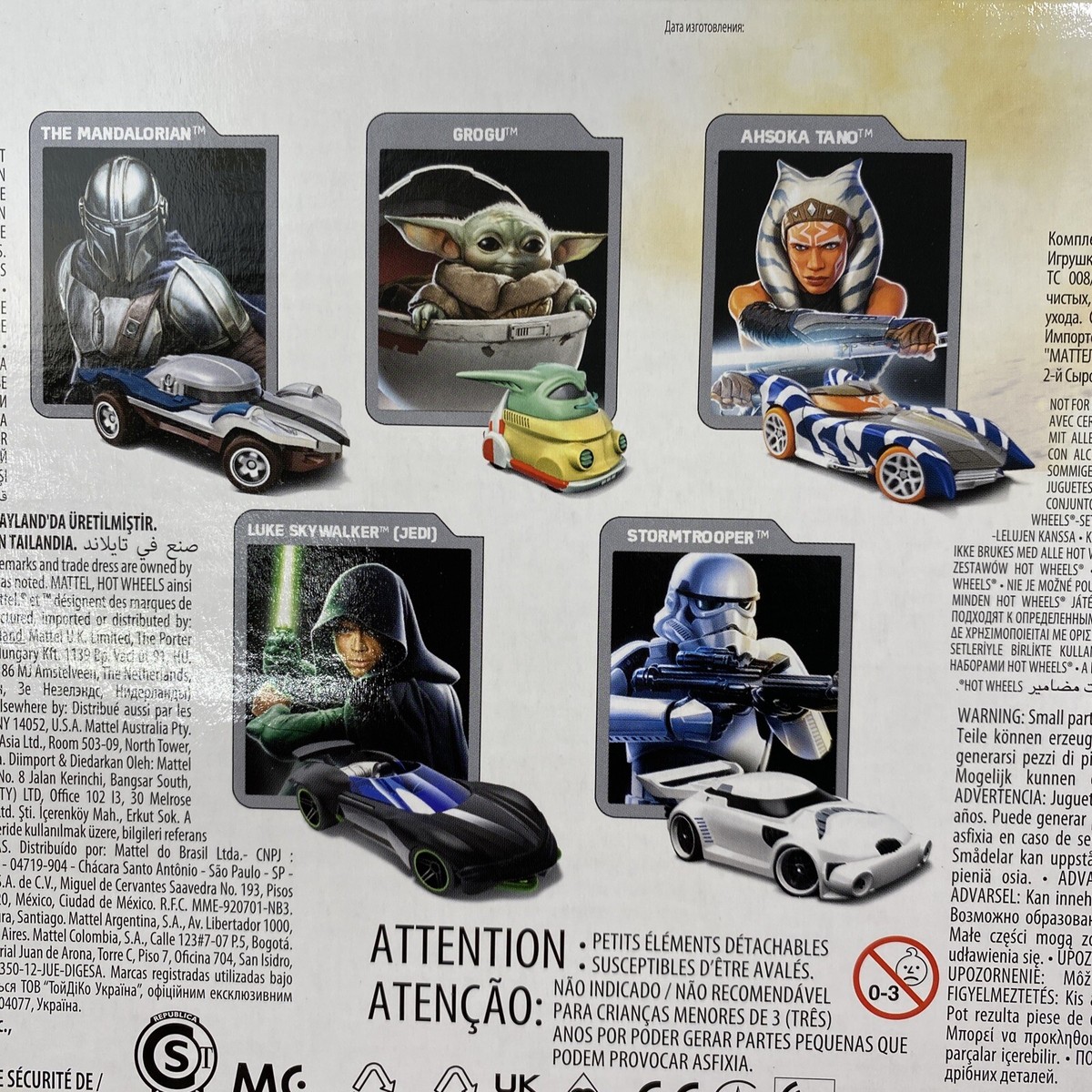 Hot Wheels Mandalorian Disney Star Wars Character Cars 5 PACK