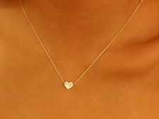 Small Heart Necklace collarbone necklace tiny Heart Pendant Dainty Gold Pendant