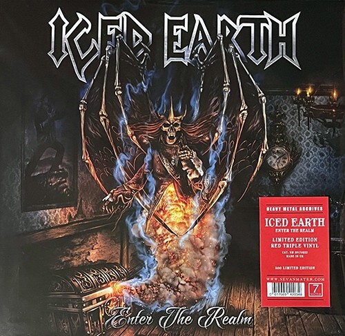 ICED EARTH - Enter The Realm 12" COLORED RED 500 COPIES SINGLE SIDED - Imagen 1 de 2