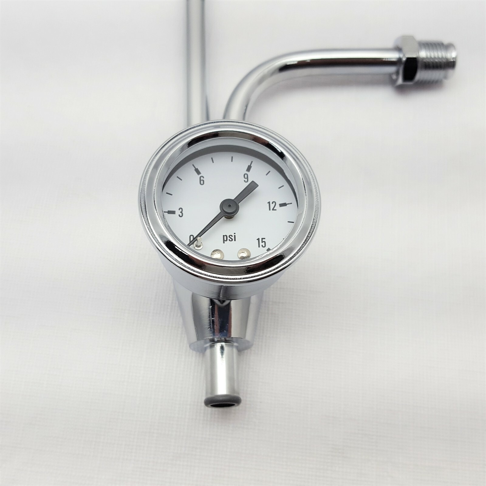 Chrome dual fuel line feed Holley 4160 vacuum secondary carb 821/32