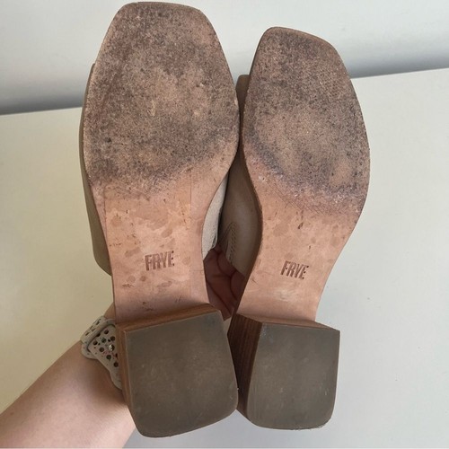 Frye Lucia Leder Pantoletten Pantoletten Sandalen Pantoletten in taupe hellbraun Gr. 7 - Bild 14 von 14