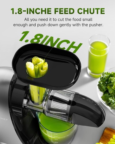 Versatile Slow Cold Press Juicer - High Yield, Quiet & Easy Clean - Light Grey - Picture 5 of 11