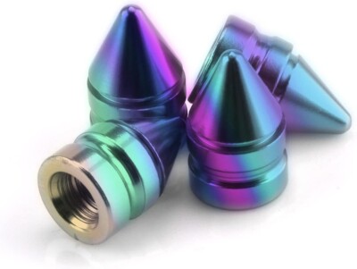 4PCS Colorful Aluminum Alloy Dust Styling Tire Valve Stem Caps Fits Universal