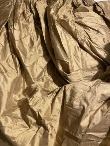 Beautiful Silk Curtains Dark gold Interlined country house 208 W 303cm D - Picture 10 of 24