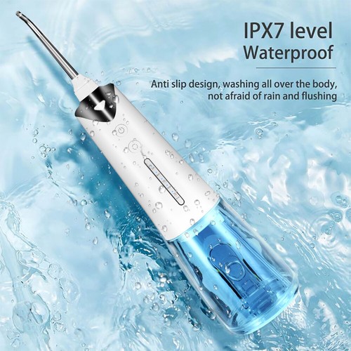 COSLUS Cordless Water Flosser Dental Oral Irrigator Teeth Cleaner 5 Jet Tips - Afbeelding 4 van 12