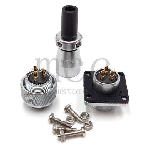 WEIPU WS16 IP44 3Pin Waterproof Aviation Plug Socket,Electrical Power Connector - Picture 4 of 6