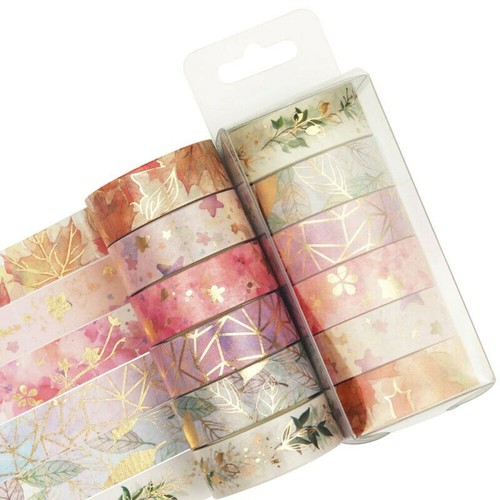 6X Flower Foil Washi Tape Adhesive Scrapbooking Photo Album DIY Card Paper Gift - Picture 11 of 11