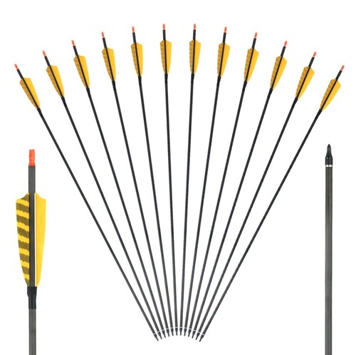 12pcs Archery 32" Hunting Arrows Spine 400 with 4" Turkey Feather for Recurve-AU - Picture 16 of 16