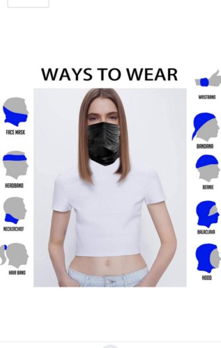 Face Mask Plain Solid Color Bandannas Cotton Bandanna Washable Unisex , - Picture 46 of 109
