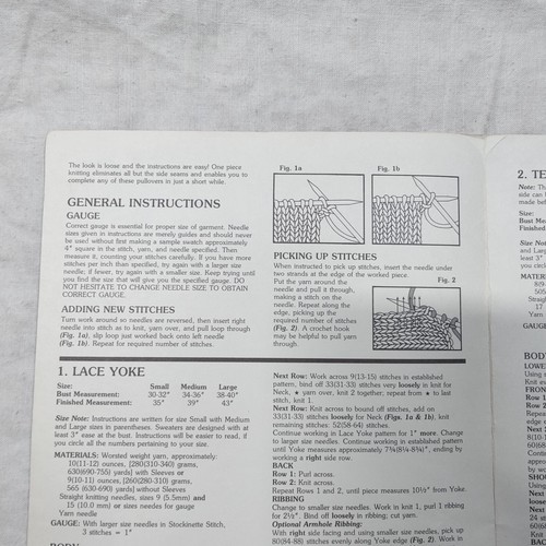 1984 Quick Knit Sweaters Leisure Arts Leaflet 318 Yarn Knitting Crochet Pattern - Picture 4 of 24