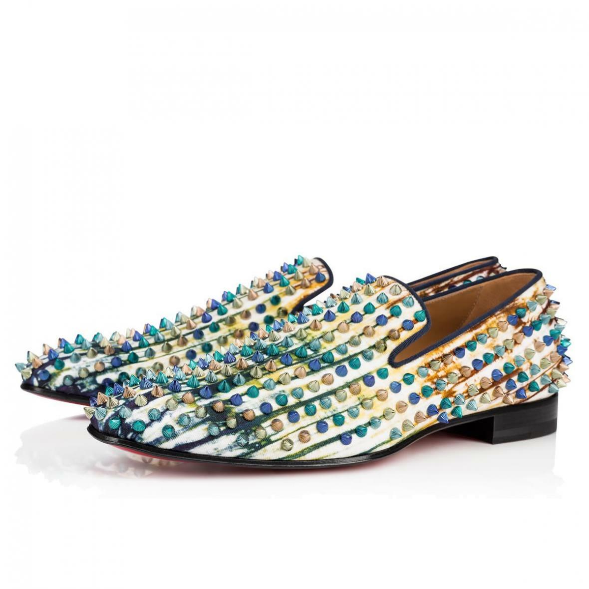 ルブタン　Dandelion spikes 41.5 Dandelion Spikes - Loafers - Veau velours and spikes - Black
