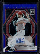 2022 DONRUSS OPTIC KUTTER CRAWFORD ELITE SERIES PRIZM AUTO #1/8 ~ BOSTON RED SOX