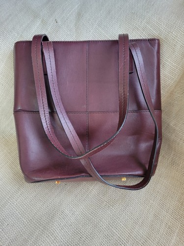 Etienne Aigner Mahogany Leather Shoulder Bag - Picture 1 of 10