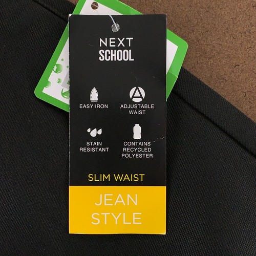 Next School Boys Size 5 Slim Black Jean Style Uniform Pants NWT - Picture 5 of 6