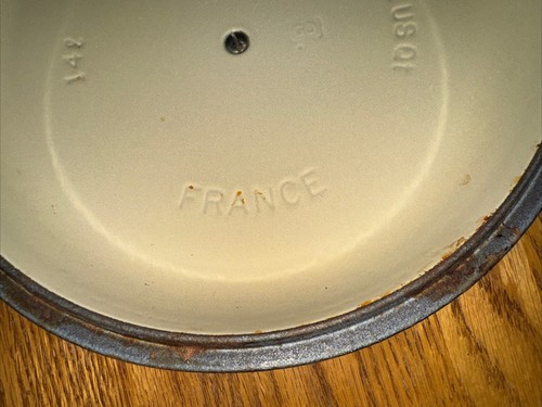 LE CREUSET #22 - 1 1/2 QT Azul Esmaltado Hierro Fundido Braiser Tapa Solo - Imagen 12 de 16