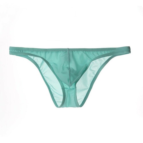 Herren Eis Seide Einfarbig Slips Beutel Unterhose Durchsichtig Unterwäsche L ~ 2XL - Bild 17 von 17