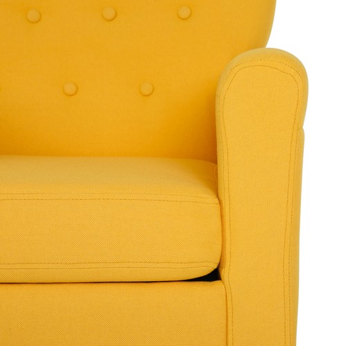 Walsport Modern Arm Chair Upholstered Fabric Accent Sofa Chair with Wood Legs - Picture 24 of 27