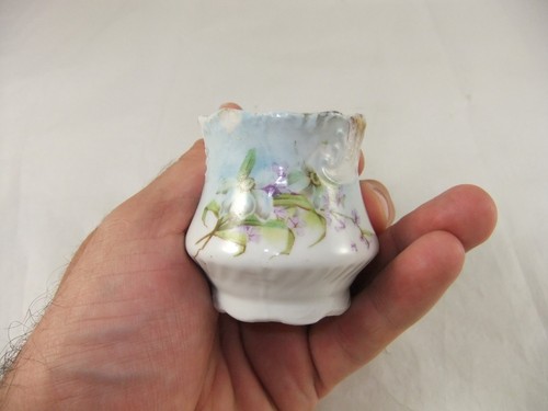 Soporte de fósforo redondo de diseño de flores de cerámica - Imagen 8 de 11
