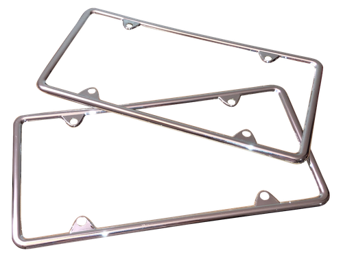 2x High Quality STAINLESS STEEL METAL LICENSE PLATE FRAME TAG COVER CHROME NEW - Picture 2 of 4