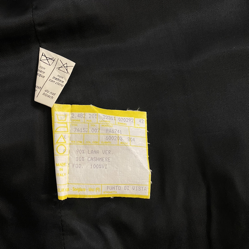 Punto Di Vista Blazer Women Medium Black Wool Cashmere Jacket Career Work Office - Picture 14 of 15