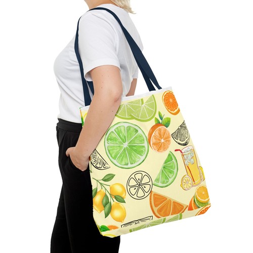 Citrus Fruit Tote Bag, Orange Lime Lemon Market Bag, Grocery Tote, Reusable - Picture 49 of 61
