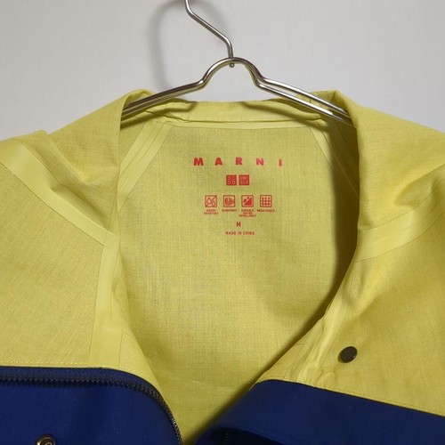 Uniqlo MARNI Blocktech Half Coat Raincoat Blue × Yellow JAPAN Size M (US S) New - Picture 8 of 15